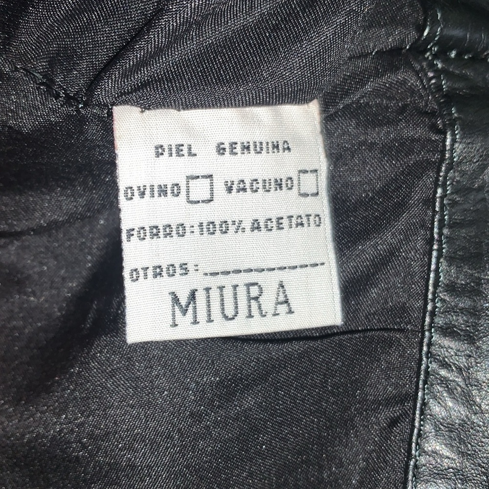 Vintage MIURA sheepskin leather skirt size 32 - Picture 4 of 5